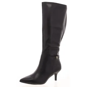 Crueella Womens Slip On Pointed Toe Knee-High Boots
