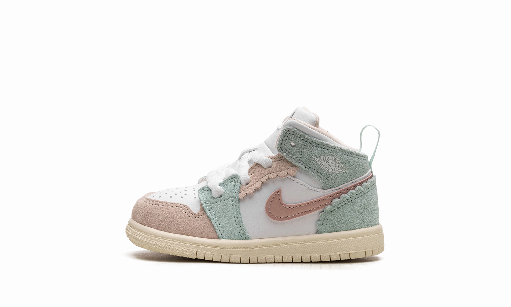 Adjustable Strap Customer-Loved Pick Air Jordan Retro 1 Mid SE TD "Pink Oxford / Jade Ice" Nearly Out of Stock Back Slot