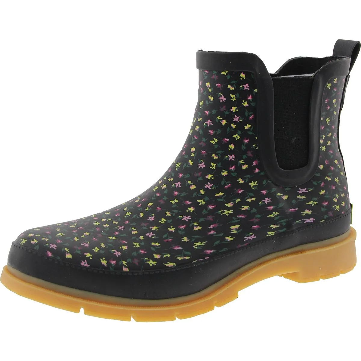Dainity Chelsea Womens Floral Print Ankle Chelsea Boots