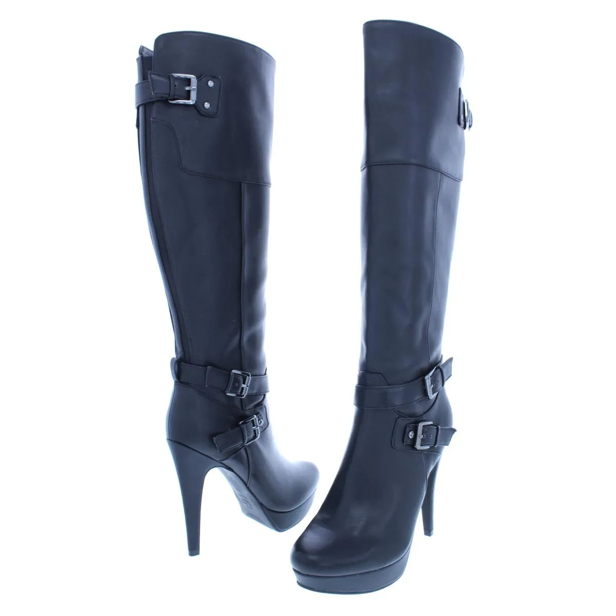 Decco Womens Faux Leather Over-The-Knee Dress Boots