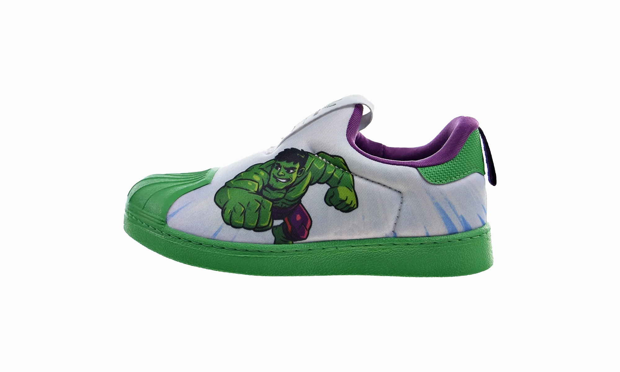 Bold In Every Way, Fit For The Gym Detachable Strap Superstar 360 I "Marvel Hulk" Slip-On TD "White-Vived Green-Ricmau" Sports design discount