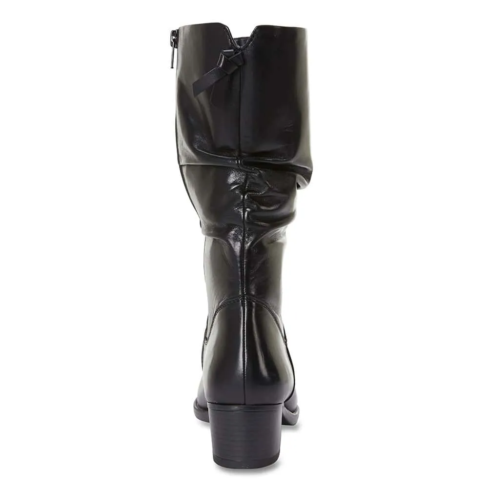 Dillon Boot in Black Leather