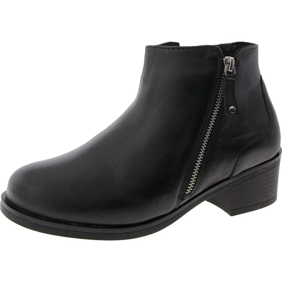 Dixon Womens Double Zipper Ankle Boots