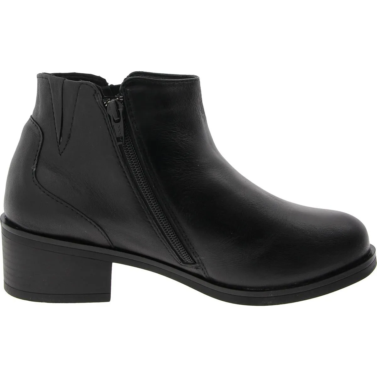 Dixon Womens Double Zipper Ankle Boots