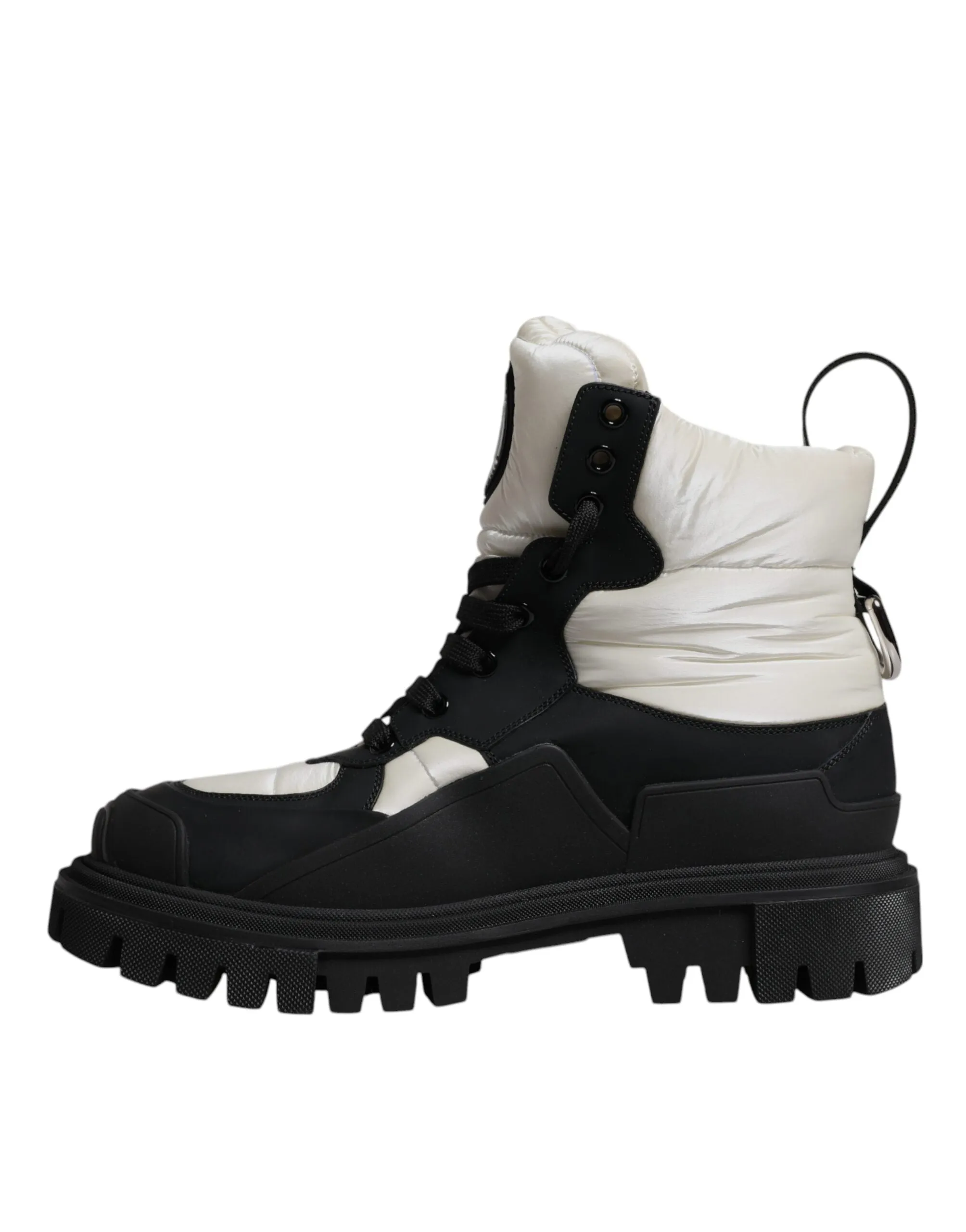 Dolce & Gabbana  Padded Mid Calf Lace Up Boots Women's Shoes (Pre-Owned)