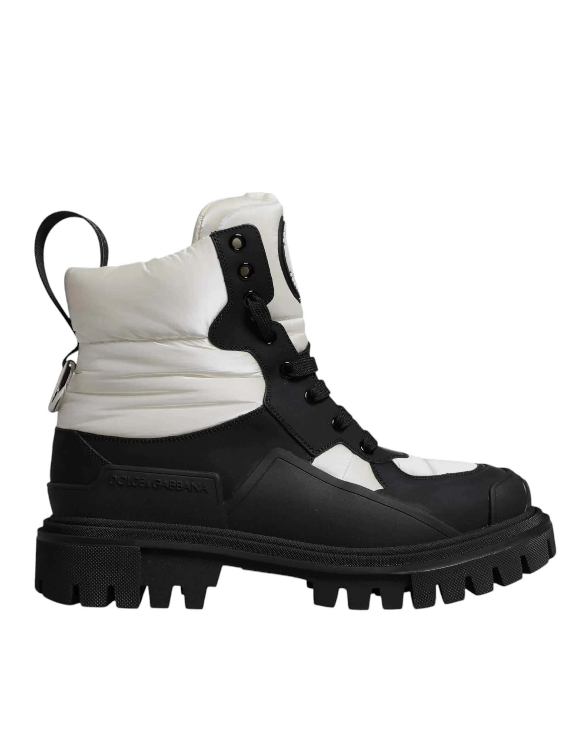 Dolce & Gabbana  Padded Mid Calf Lace Up Boots Women's Shoes (Pre-Owned)