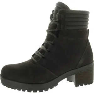Douglas Womens Zipper Suede Combat & Lace-Up Boots