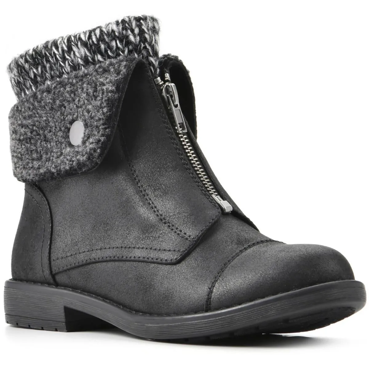 Duette Womens Faux Leather Cozy Booties