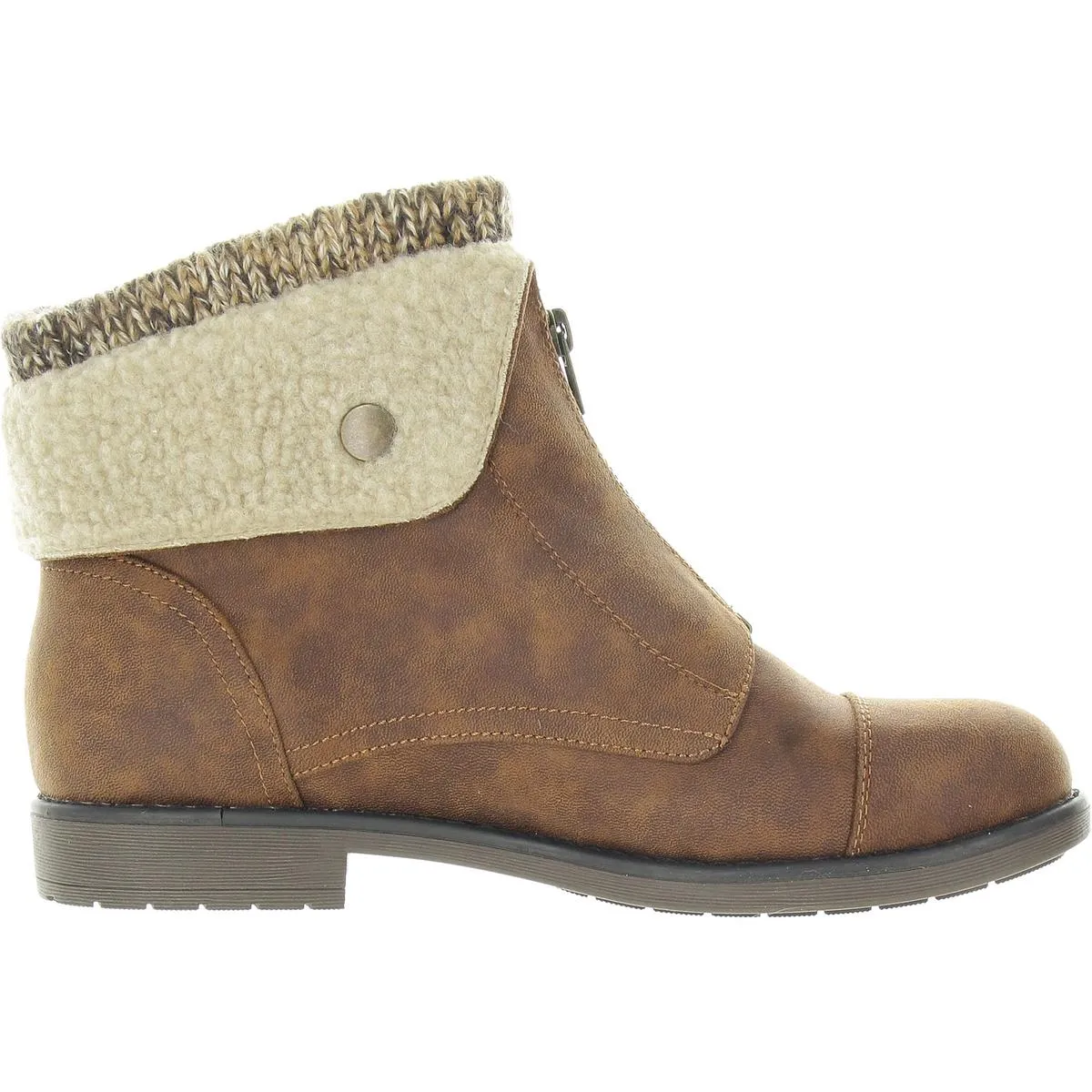 Duette Womens Faux Leather Cozy Booties