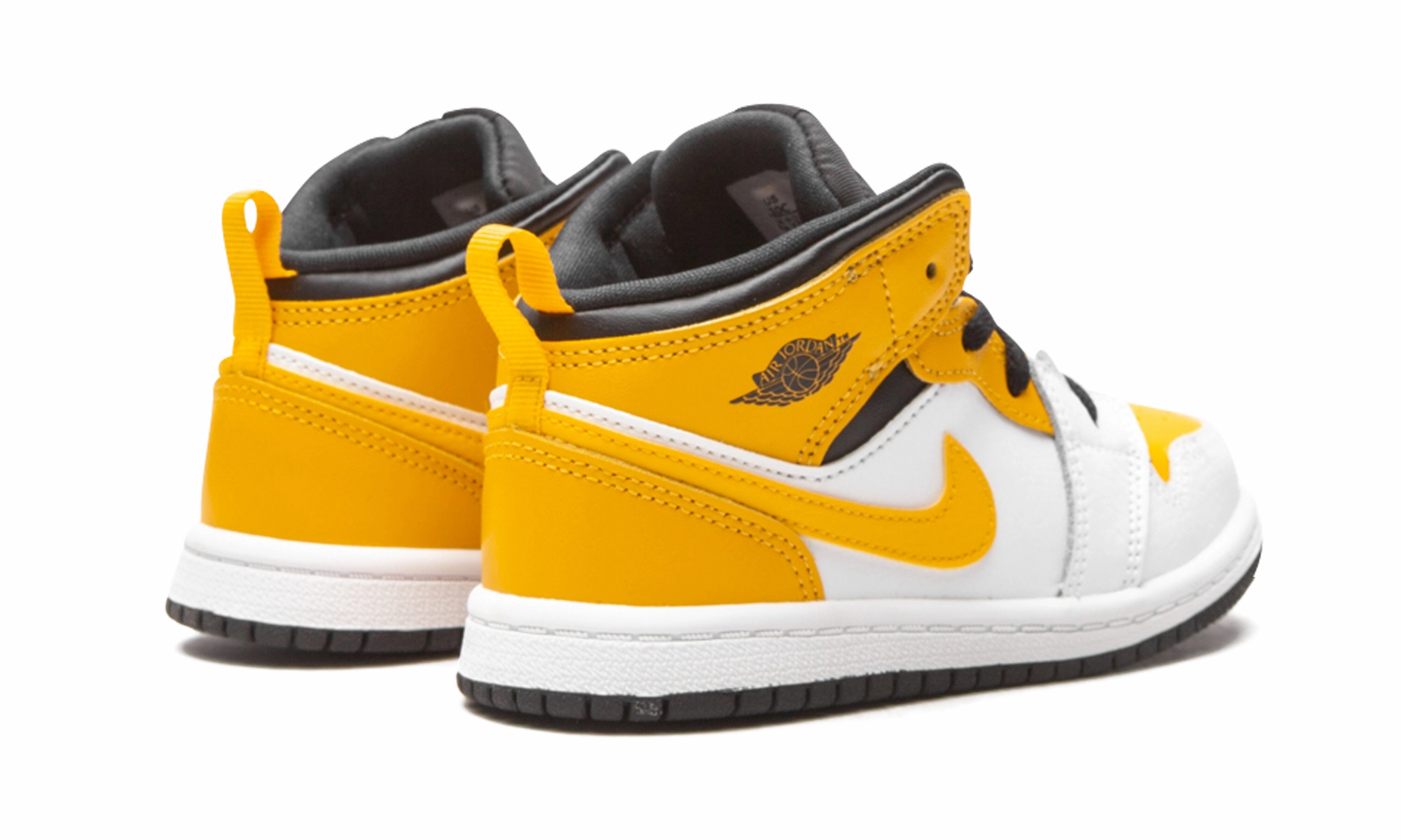 Coated Canvas Jordan 1 Mid TD "White / University Gold"