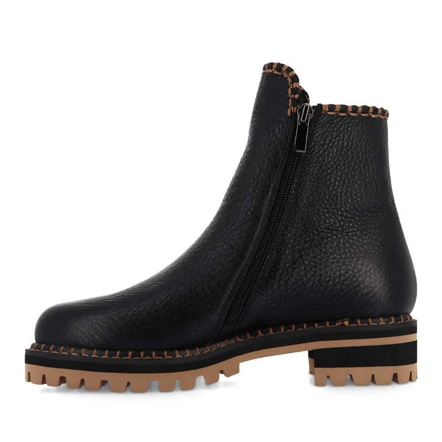 DURIAN - BLACK TAN LEATHER