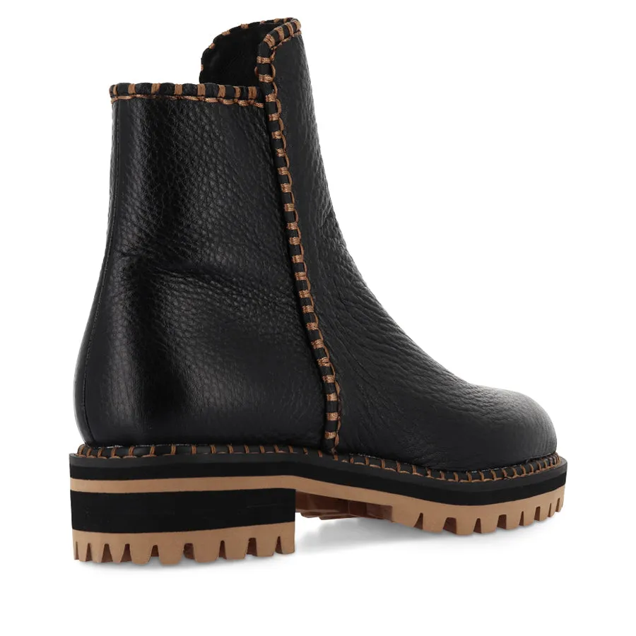 DURIAN - BLACK TAN LEATHER