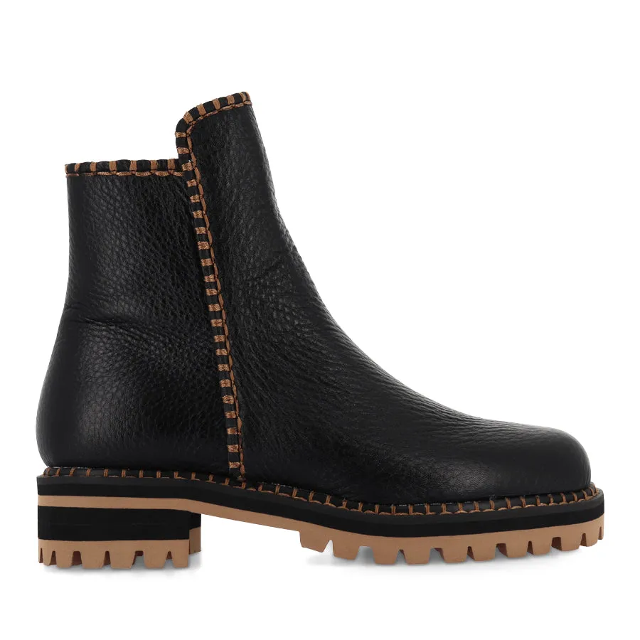DURIAN - BLACK TAN LEATHER