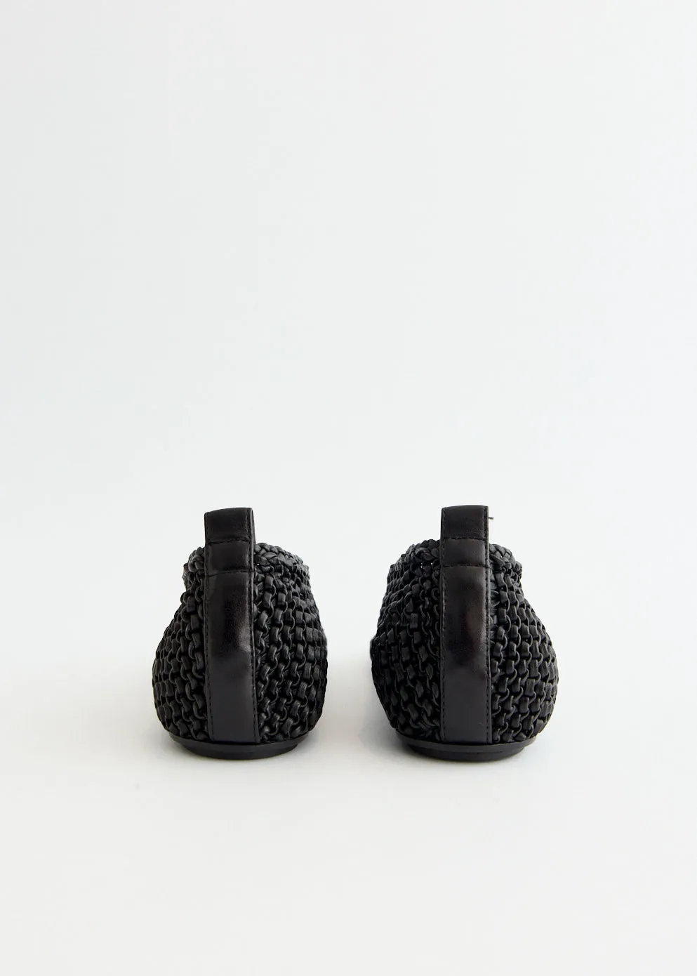 Perfect For Gifting Woven Leather Ballerinas