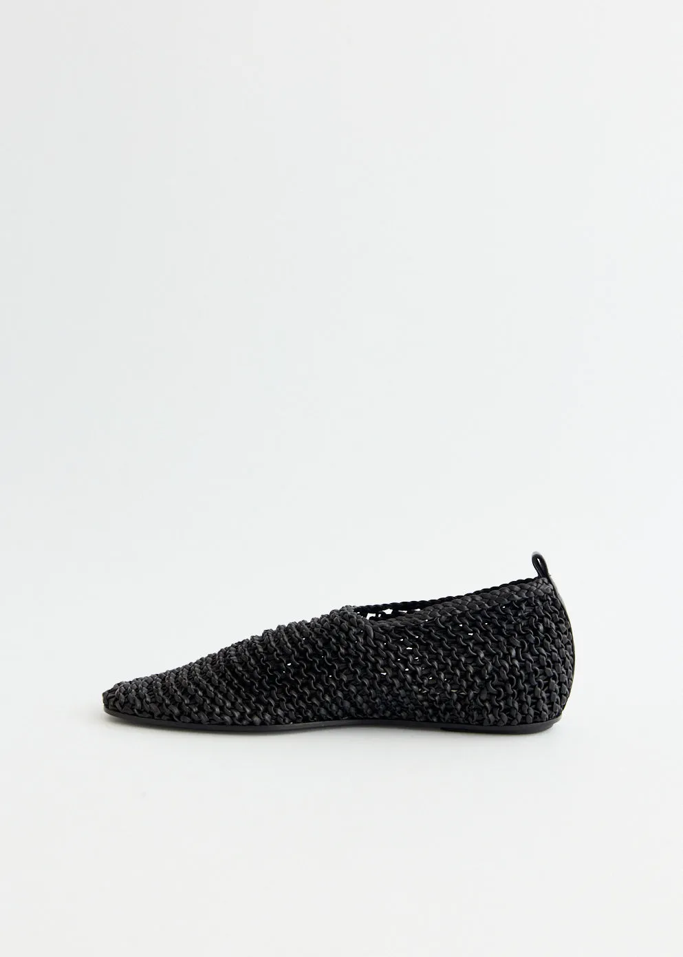 Start Shopping Now Woven Leather Ballerinas
