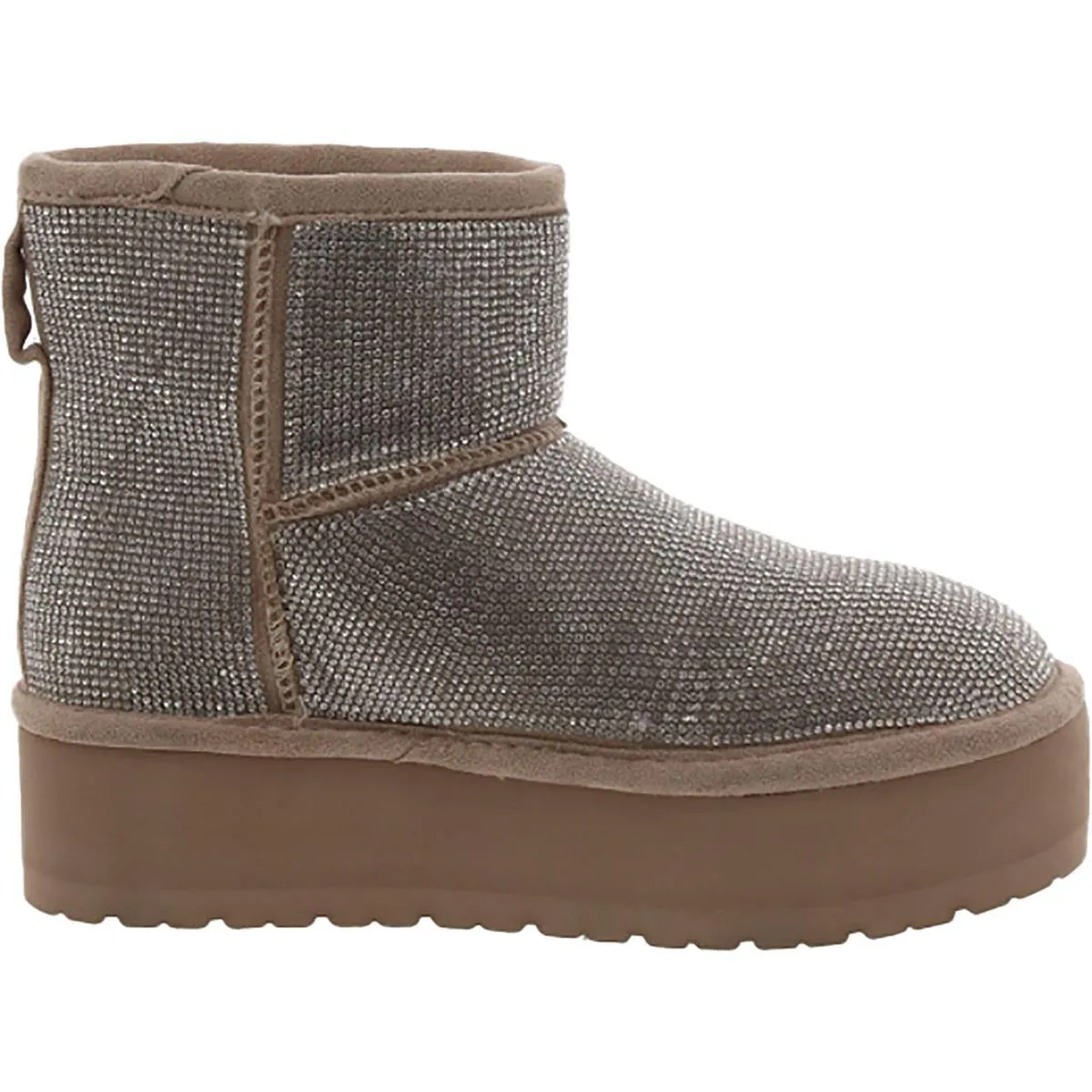 Ease R Womens Faux Fu Slip On Winter & Snow Boots