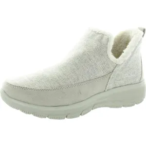 EASY GOING WINTER KISS Womens Faux Fur Lined Wool Chukka Boots