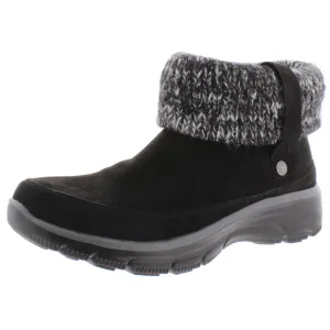 Easy Going Womens Memory Foam Knit Collar Ankle Boots
