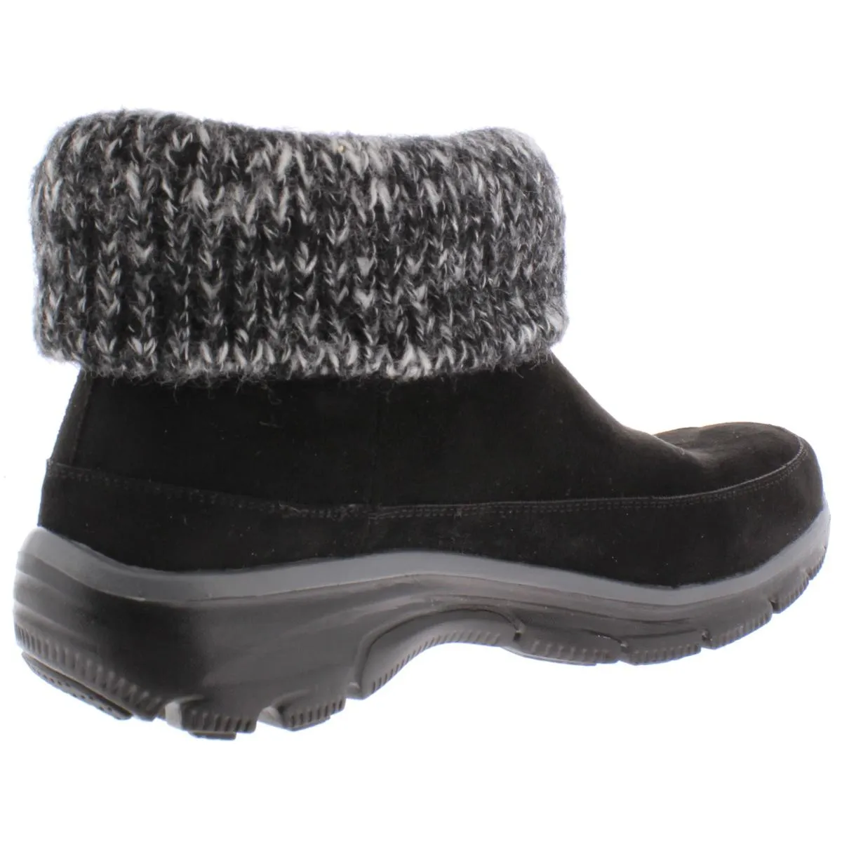 Easy Going Womens Memory Foam Knit Collar Ankle Boots