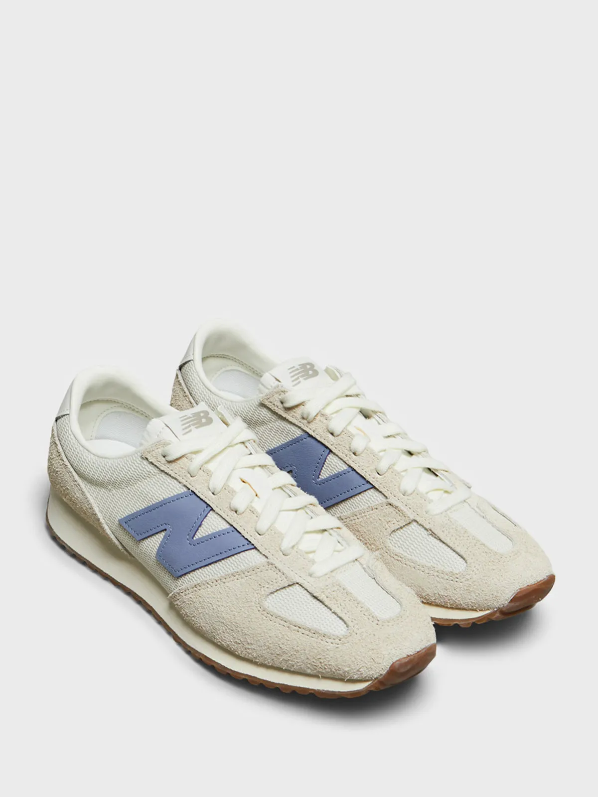 Embossed Leather 471 Sneakers in Timberwolf, Angora and Dusk Shower