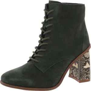 Edda Womens Lace-Up Faux Suede Combat & Lace-Up Boots