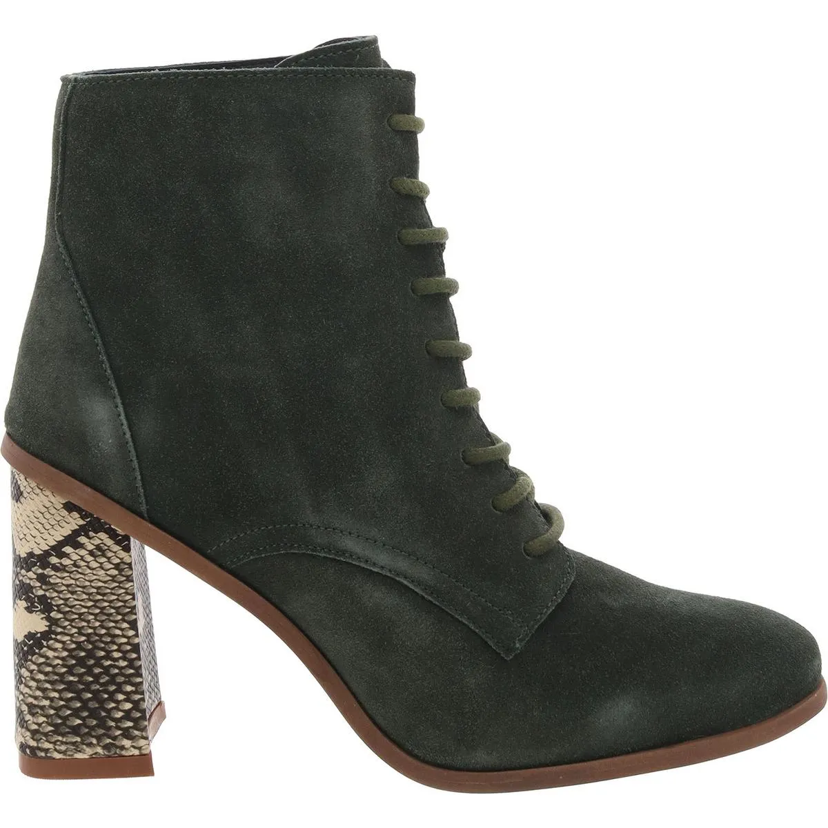 Edda Womens Lace-Up Faux Suede Combat & Lace-Up Boots