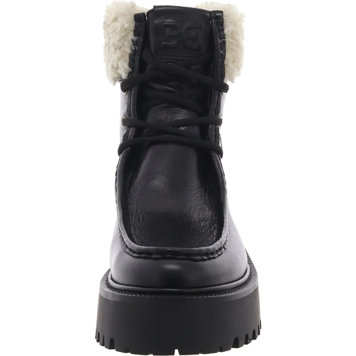 Elara Womens Faux Fur Lined Leather Booties