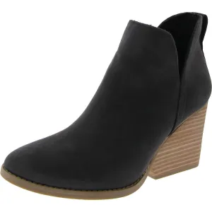 ELIZA Womens Leather Wedge Heel Shooties