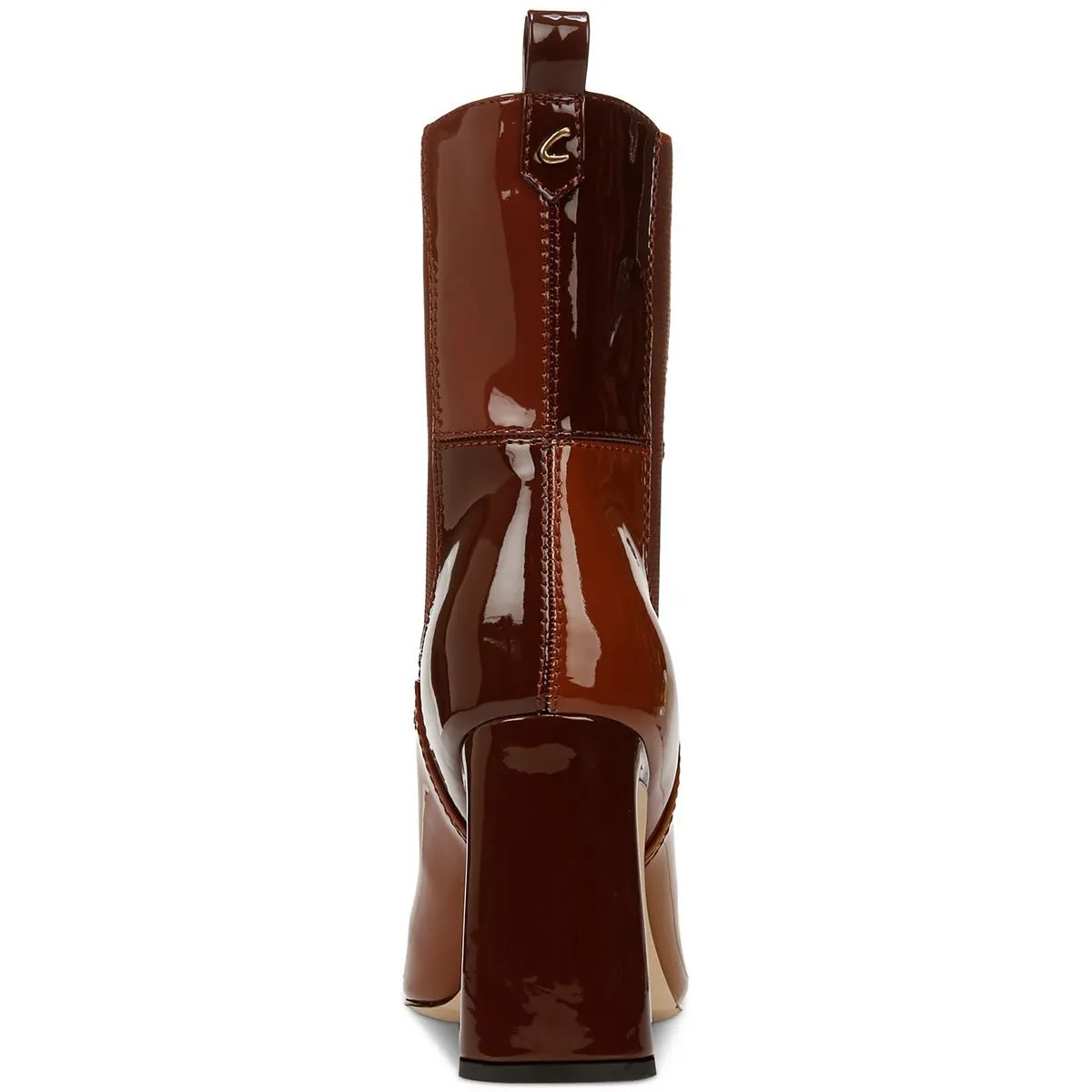 ELLE Womens Block Heel Leather Mid-Calf Boots