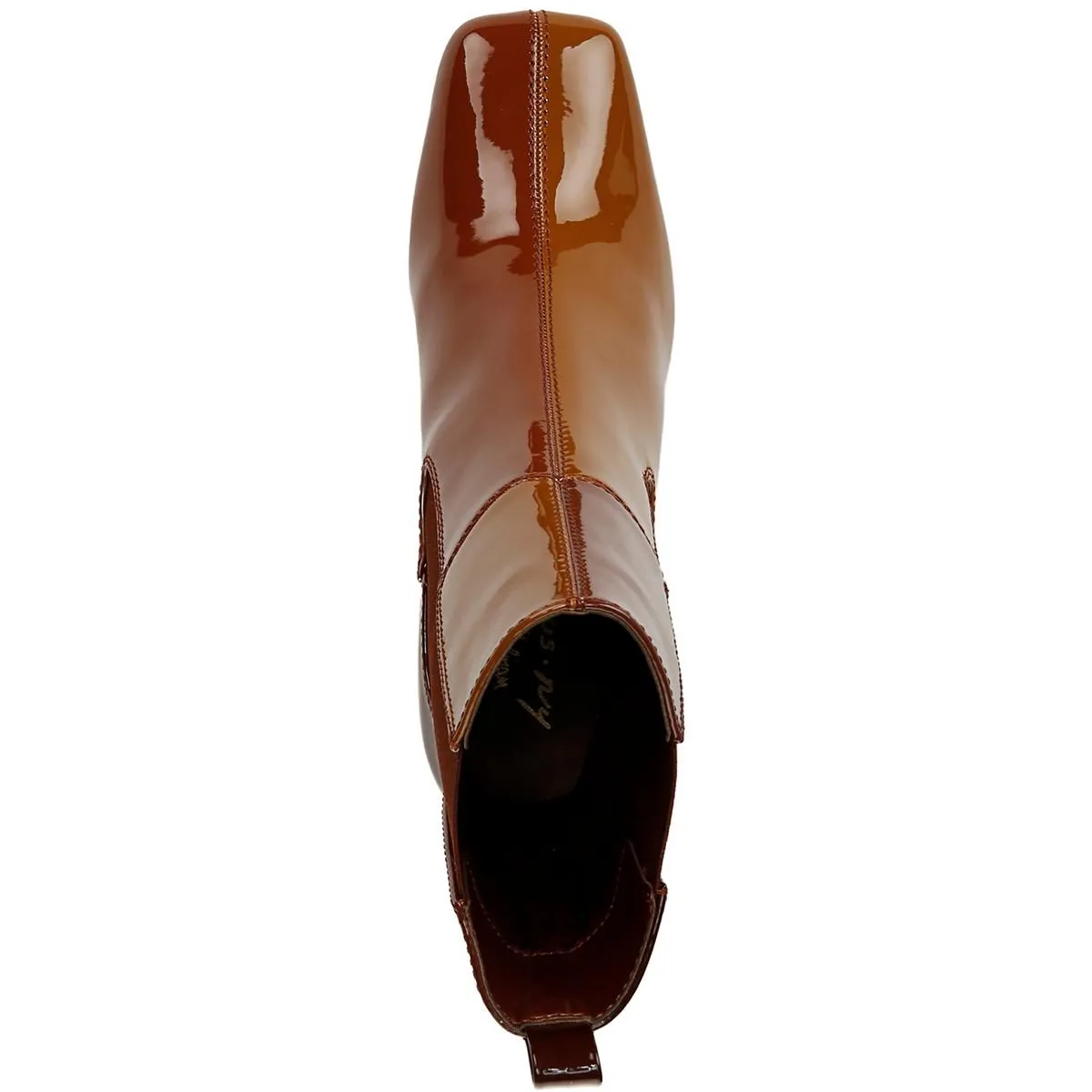 ELLE Womens Block Heel Leather Mid-Calf Boots