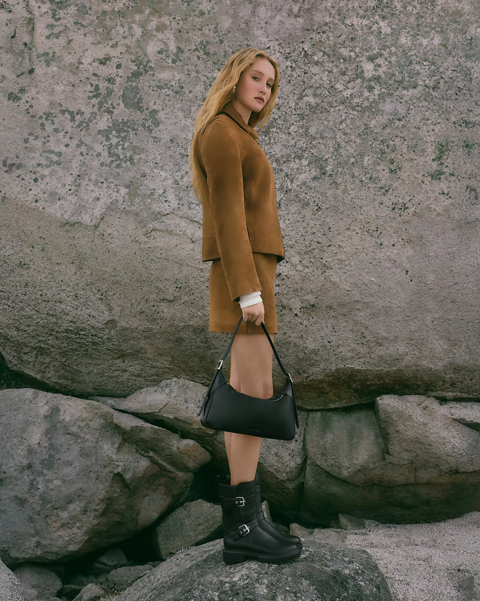 ELLIOT FLAT ANKLE BOOTS BLACK LEATHER