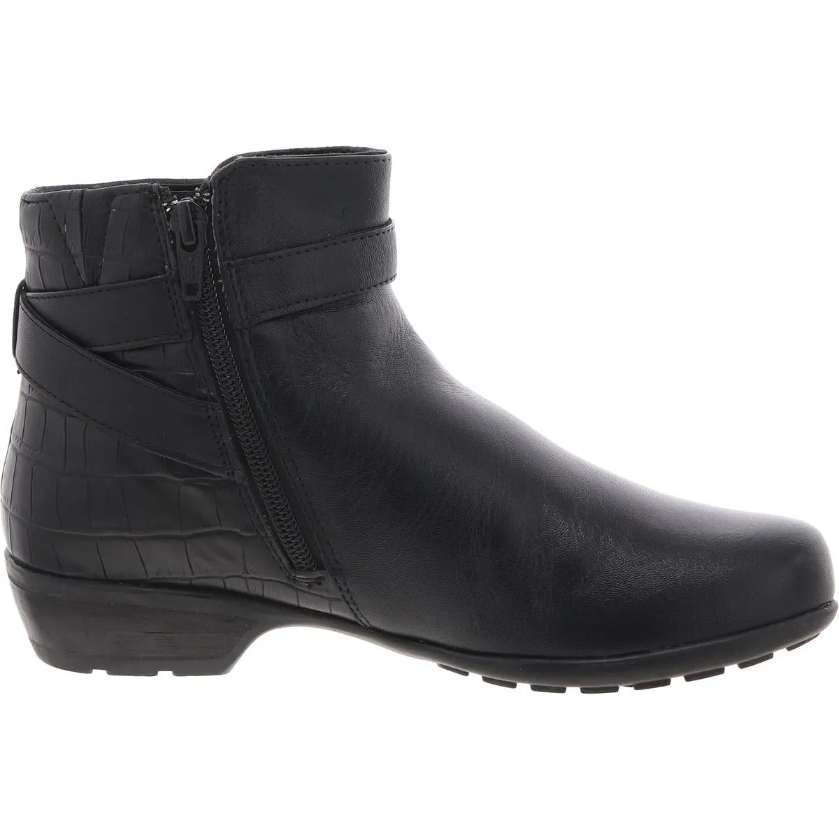 Ellis Womens Animal Print Leather Booties