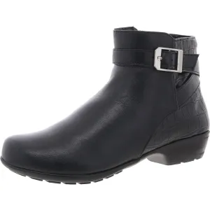 Ellis Womens Animal Print Leather Booties