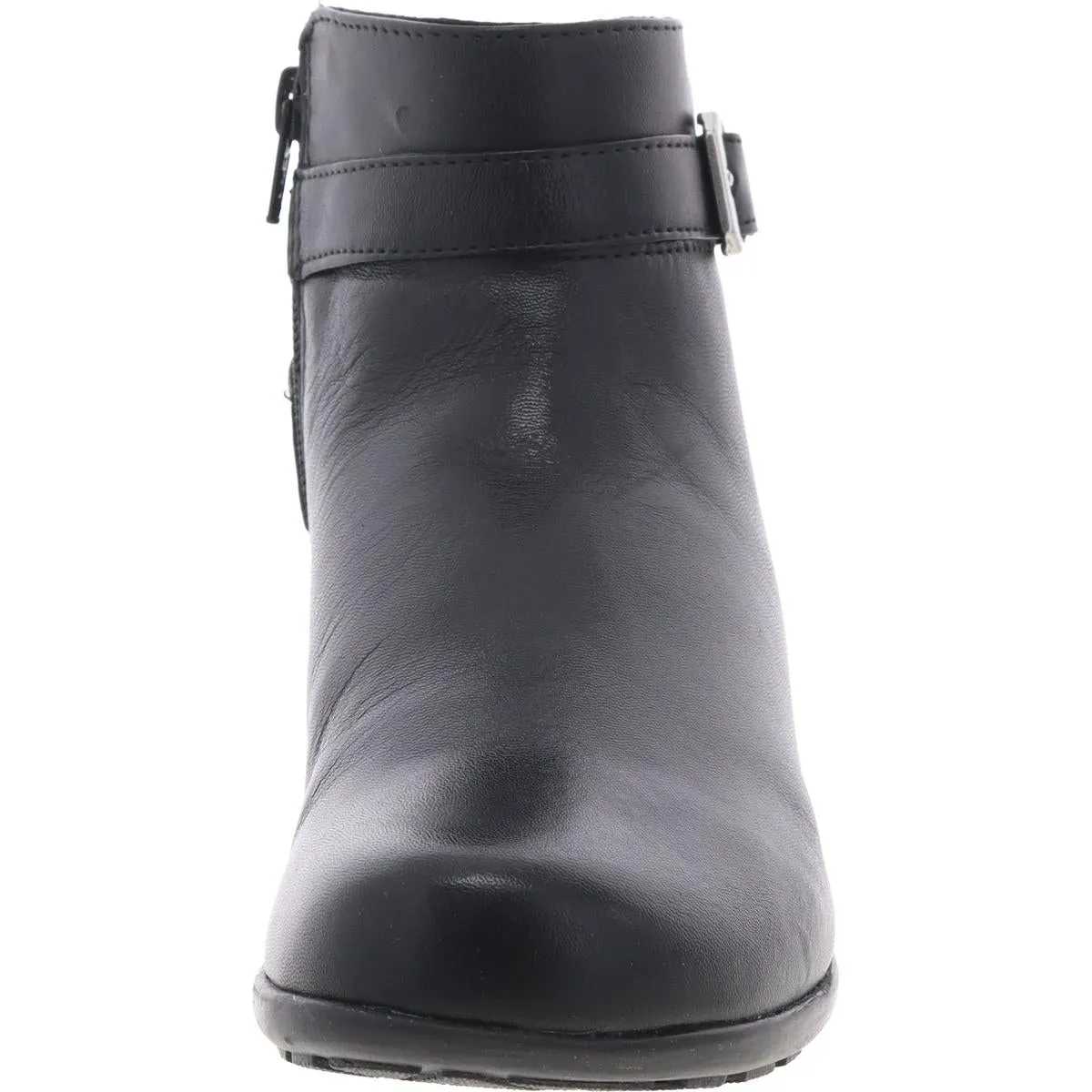 Ellis Womens Animal Print Leather Booties