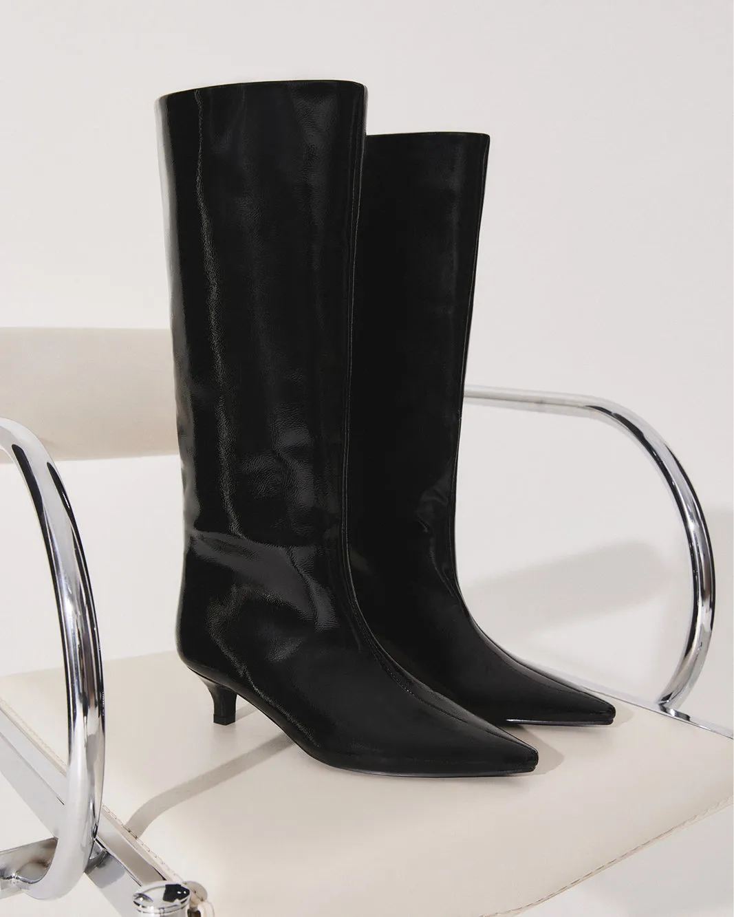 ELSPETH - BLACK CRINKLE PATENT