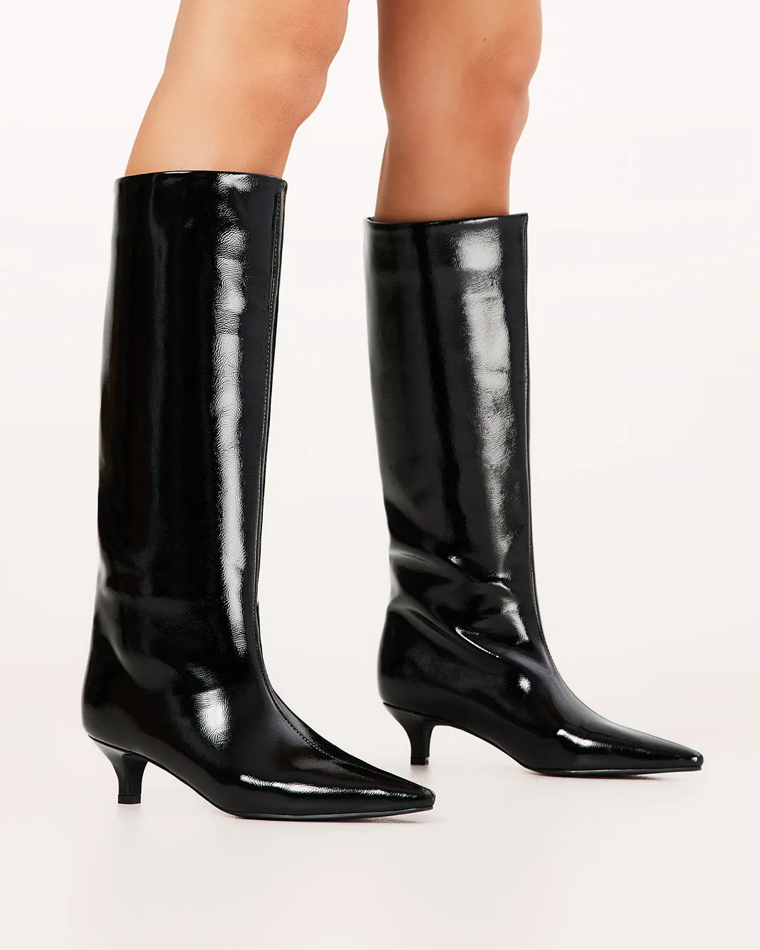 ELSPETH - BLACK CRINKLE PATENT