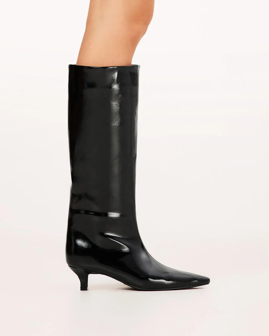 ELSPETH - BLACK CRINKLE PATENT