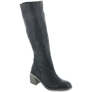 Essential  Womens Leather Solid Knee-High Boots