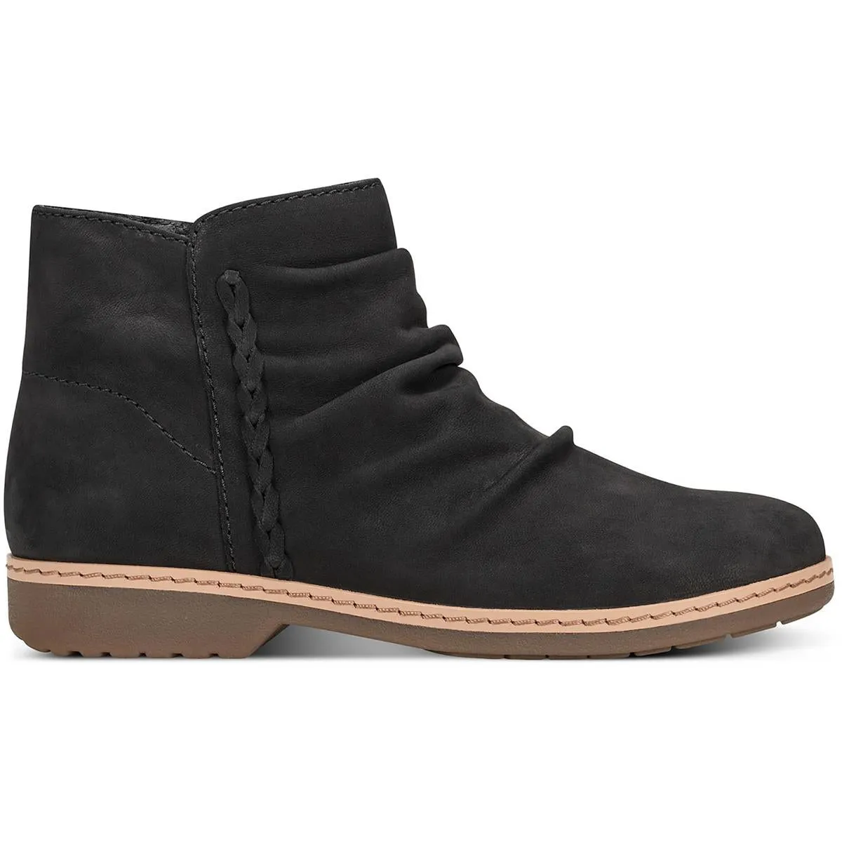 ETHILAREE Womens Zipper Faux Leather Booties