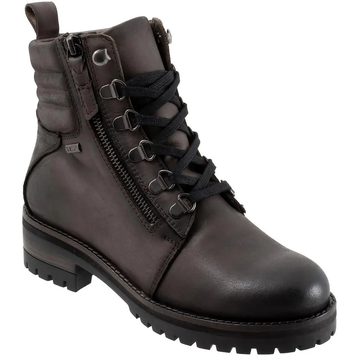 Everett Womens Leather Lace up Ankle Boots