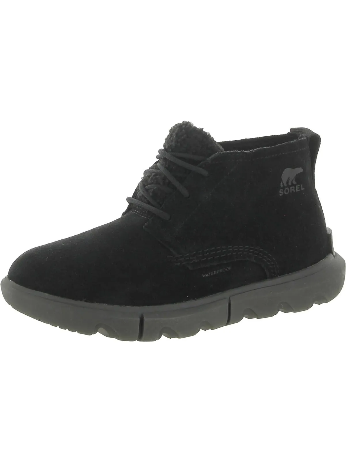 Explorer II Womens Suede Faux Fur Ankle Boots