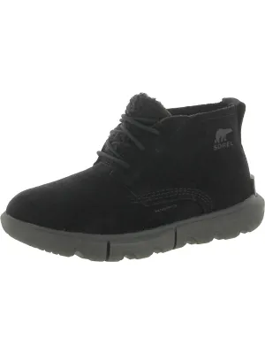 Explorer II Womens Suede Faux Fur Ankle Boots