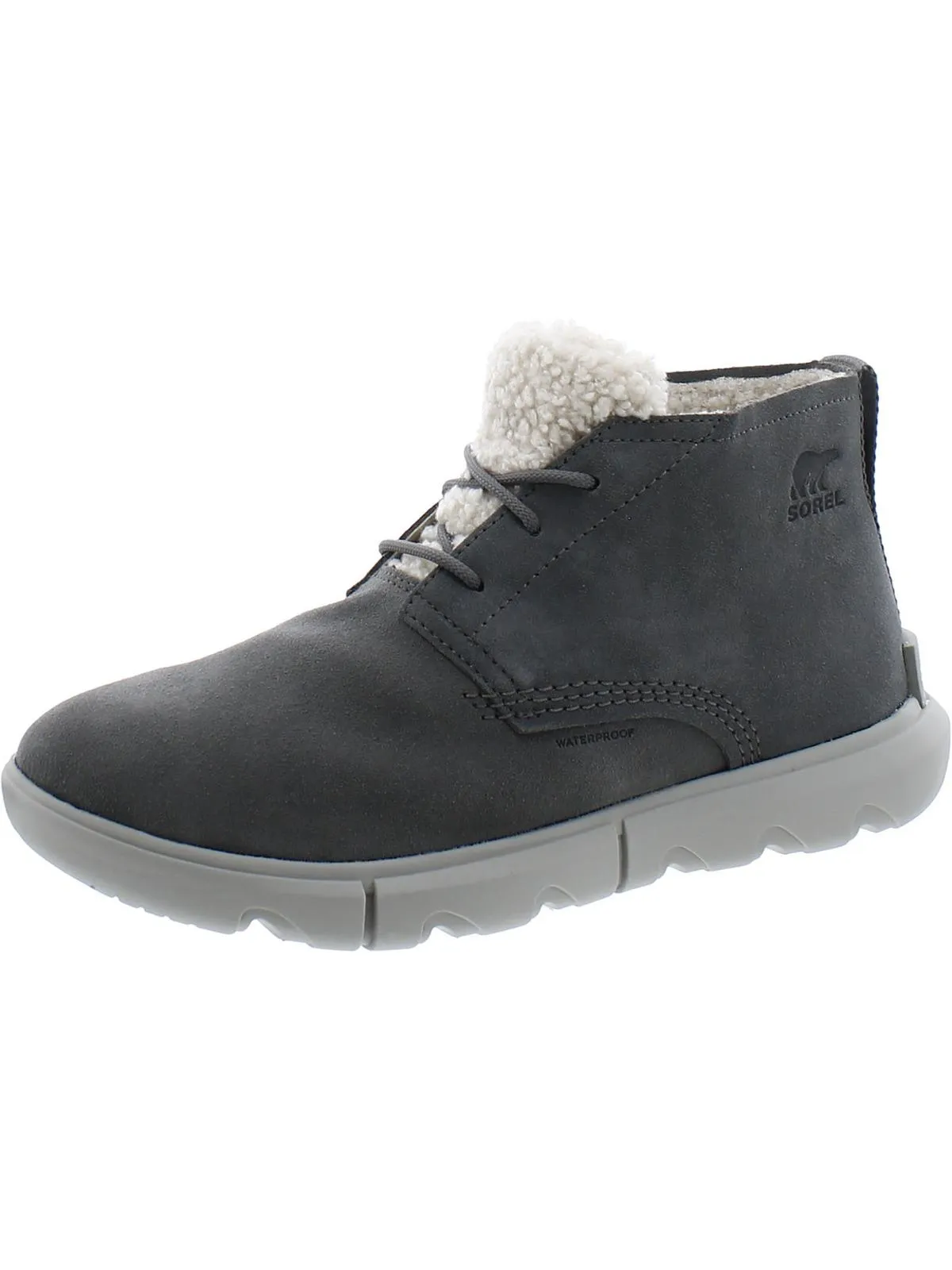 Explorer II Womens Suede Faux Fur Ankle Boots