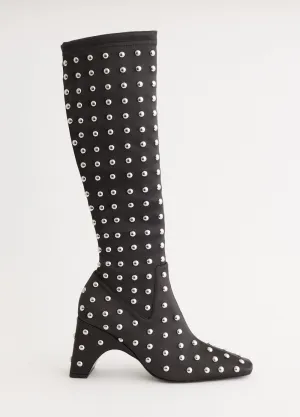 Lining Exterior Pocket Studded Bridge Stretch Boots Pre-made offer