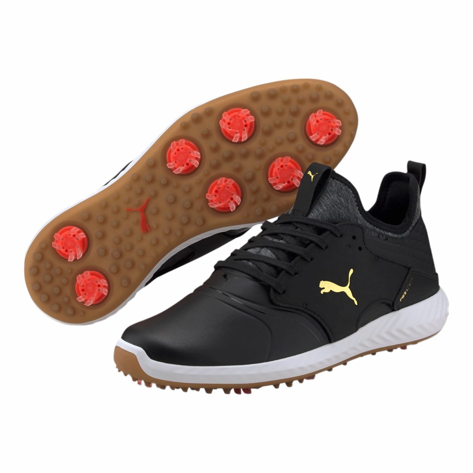 Made For Adventure Puma Ignite PWR Adapt Cage Crafted Golf Shoes 193825 Timeless Look