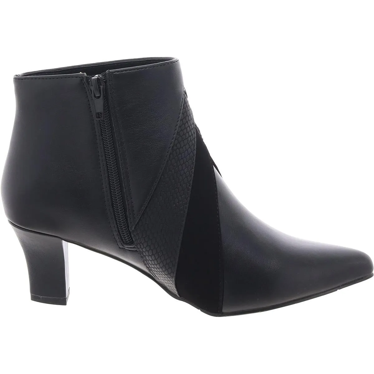 FALCON Womens Snake Print Manmade Ankle Boots