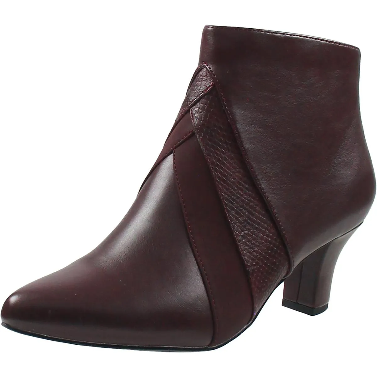 FALCON Womens Snake Print Manmade Ankle Boots