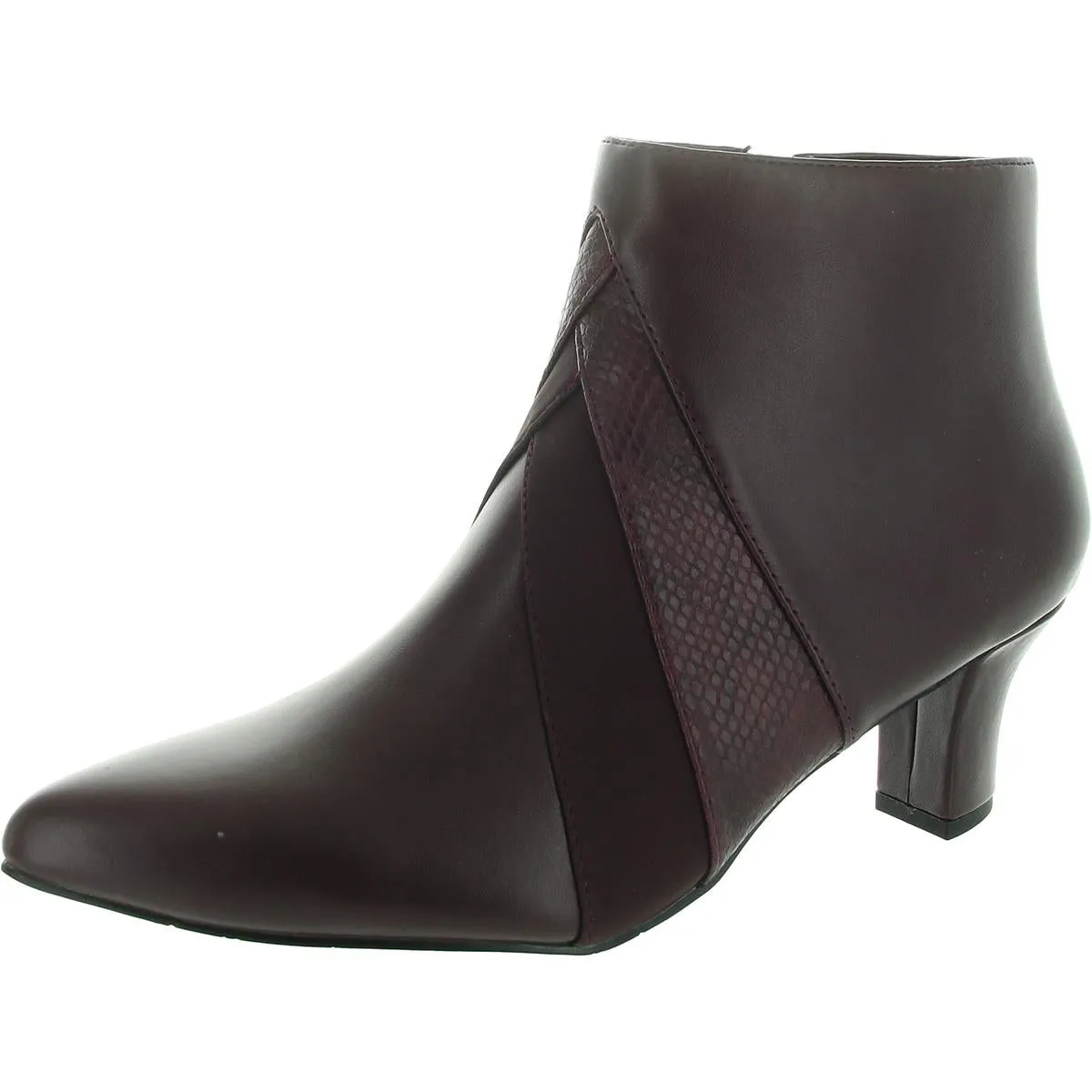 FALCON Womens Snake Print Manmade Ankle Boots