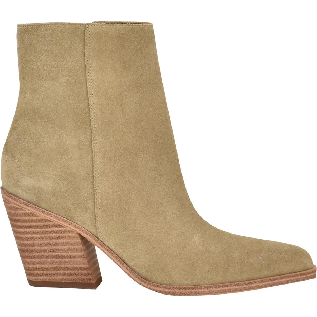 Fallone Womens Leather Block Heel Mid-Calf Boots