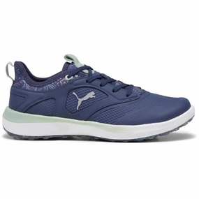 Cork Featured Customization New Women's Puma Liberty Ignite Malibu Golf Shoes - Navy/Silver MSP$120 Seasonal collaboration Raffia